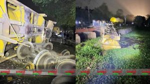 হবিগঞ্জের মাধবপুর উপজেলার মনতলা রেলস্টেশনের কাছে সিলেটগামী একটি তেলবাহী ট্রেন লাইনচ্যুত হয়ে পাঁচটি ওয়াগন ছিটকে গেছে